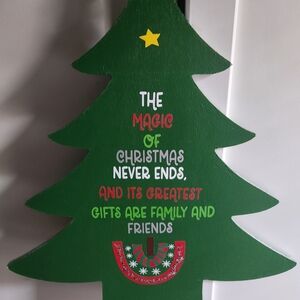 One of A Kind Green Christmas Tree Wall Decor - Handmade.